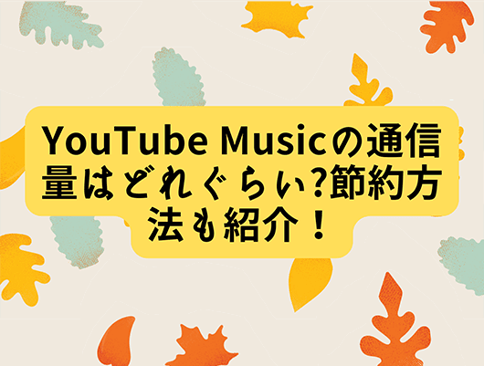 YouTube Musicの通信量はどれぐらい？